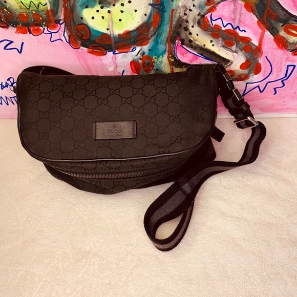 Gucci Other - 🌟🌟🌟Gucci GG Black Nylon Guccissima Crossbody/Belt Bag🌟🌟🌟